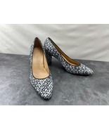 Talbots Heels Women 9M Kelsey Shoes Black White Tweed Slip on Block Pumps - €29,57 EUR