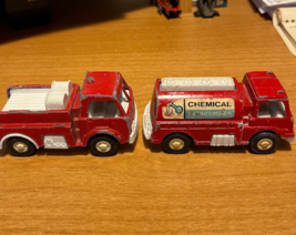 Lot of 2 Tootsietoy Trucks 3 3/4" - Chemical Extinguisher Truck & Fire Truck - $16.00