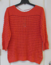 Apt. 9 Thick Thin Yarn Pullover Sweater Vivid Coral Women&#39;s Sz XL NWT MS... - $345.76 MXN