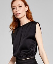 MSRP $34 And Now This Womens Satin Top Black Size Small - £6.70 GBP