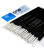 50 Pcs Pack of Synthetic Sable Fine Detail Paint Brushes Set for Miniatu... - £23.49 GBP