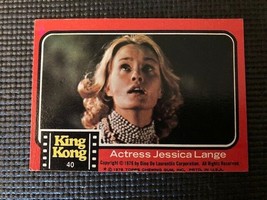 Topps King Kong Card #40 1976 Colored Photo RARE Actress Jessica Lange - £4.71 GBP