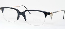 Vintage ZEA Optik XX1 C-50 Negro/Oro Raro Gafas 47-22-139mm Italia - $96.00