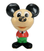 Chatter Chums Mattel Mickey Mouse 1976 Hard Plastic Pull String Talking 6.5&quot; - £7.90 GBP