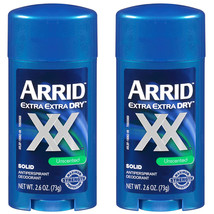 (2 Pack)Arrid XX Extra Extra Dry Solid Antiperspirant Deodorant Unscented 2.6 Oz - £11.98 GBP