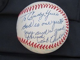 Bob Uecker Merle Harmon Rich Garcia Signed Auto Vintage Macphail Al Baseball Jsa - £318.13 GBP