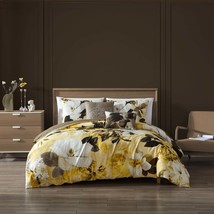 Zayra 5 Piece Reversible Comforter Set Floral Design Cozy Elegance - $2,371.66 MXN - $2,521.52 MXN