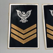 Ten (10) Vintage Petty Officer First Class E6 Sticker Decals 3&quot;x2&quot; Korean War - £7.57 GBP