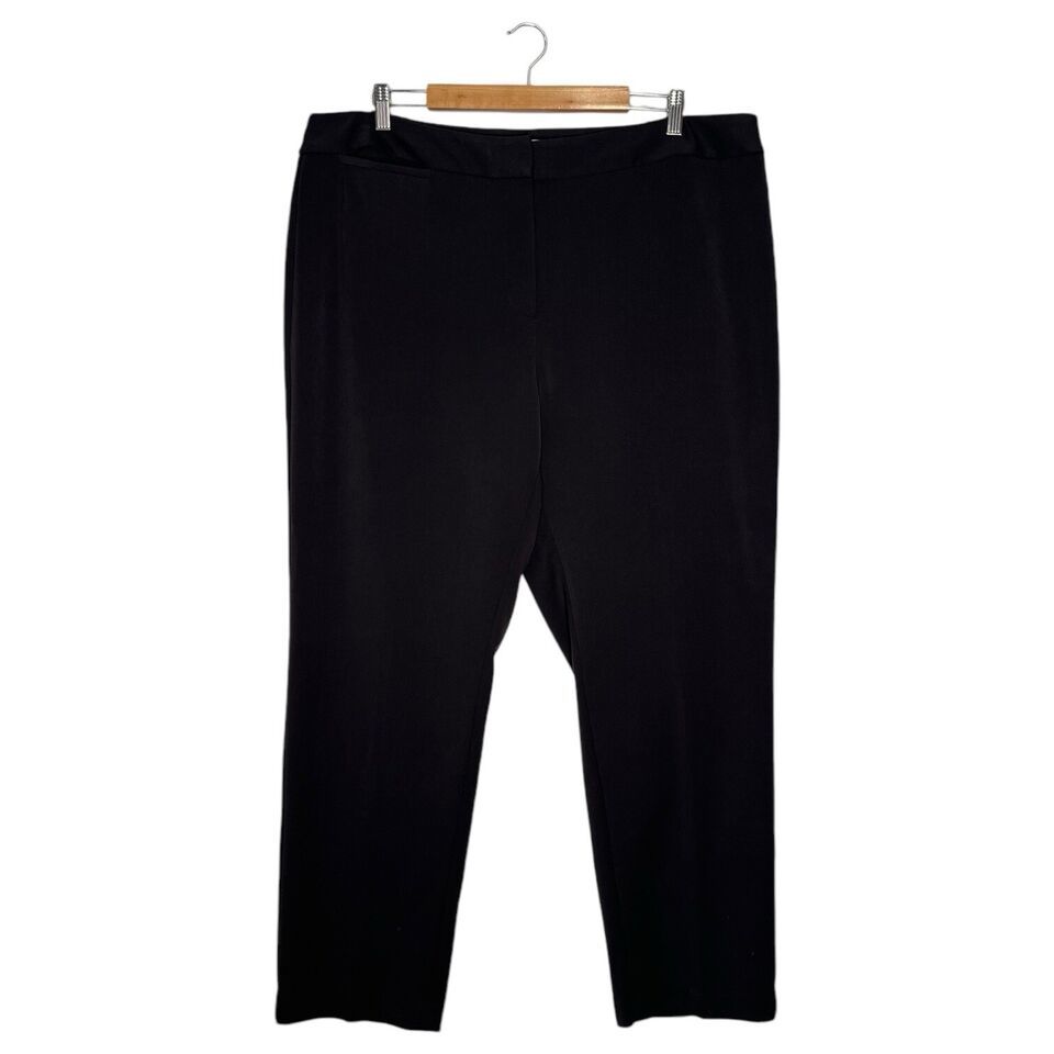 New Talbots Woman Pants Womens 20W High Rise Pockets Slacks Trousers Black - $29.69