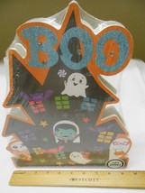 NEW Happy Halloween LED battery operated BOO Glitter haunted House Decoration  - £10.16 GBP