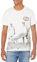 GUESS Men&#39;s Surf Life Graphic T-Shirt in True White-Size Medium - $26.97