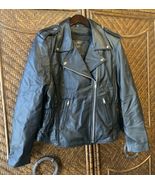 Vintage 80’s FIRST GENUINE Thinsulate Black Leather Braided Motorcycle J... - $134.83