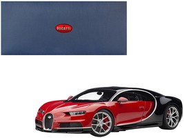 Bugatti Chiron Italian Red and Nocturne Black 1/12 Model Car by Autoart - $598.12