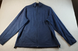 Woolrich Jackets Men Size Large Blue Long Casual Sleeve Pockets Logo Full Zipper - £14.09 GBP