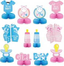 12 Pcs Baby Gender Reveal Table Decorations, Boy Or Girl Centerpieces Fo... - $26.99