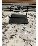 Longaberger Wrought Iron Napkin Holder Black 8” Square Metal EUC - $26.18