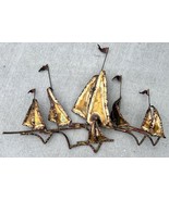 Old Vintage Copper Metal Art Sculpture Wall Plaque Nautical Beach Art Sa... - $2,165.74 MXN