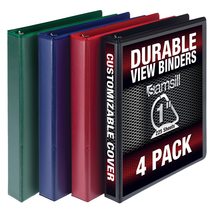 Samsill Durable 1 Inch Binder, Made in the USA, D Ring Binder, Customizable Clea - £28.69 GBP+