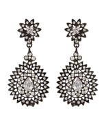Amrita Singh Buckingham Cubic Zirconia CZ LARGE Statement Earrings ERC 9... - $28.22