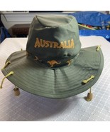 Sage Green Australia Brim with Kangaroo &amp; Dangels Hat Size 59 CM - £17.48 GBP