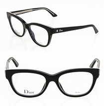 CHRISTIAN DIOR MONTAIGNE N06 Crystal Black 52mm Optical Eyeglasses MONTA... - $244.53