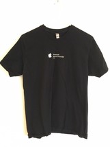 Apple Store American Apparel MAC Apple 2016 Shirt Black Short Sleeve Men Size M - £11.38 GBP