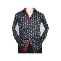 Men Shirt J.Valintin Turkey Usa Egyption Cotton Axxess Style 4S96-03 Black image 10