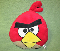 16&quot; Angry Birds Pillow Head Plush Commonwealth Stuffed Animal Red Yellow Beak - £17.98 GBP