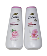2 Pack Dove Renew Peony &amp; Rose Oil 24 Hr Renewing Skin Soft Body Wash 20oz - $706.74 MXN