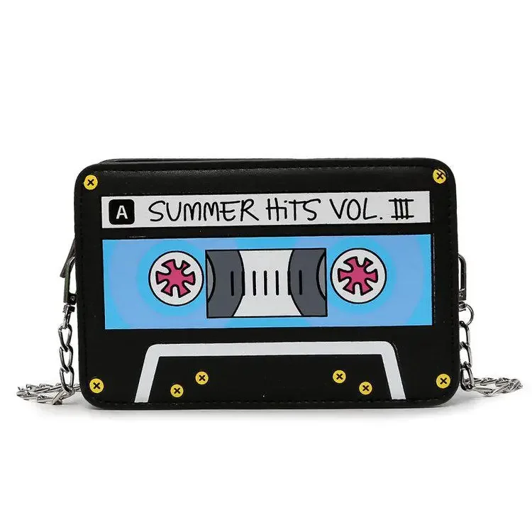 Summer Small Shoulder Bag Tape Recorder Women&#39;s Bags Cute Funny Cartoon ... - $46.17
