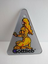 Gladiators Pinball Keychain 1993 Original NOS Plastic Promo Space Lady - $15.20