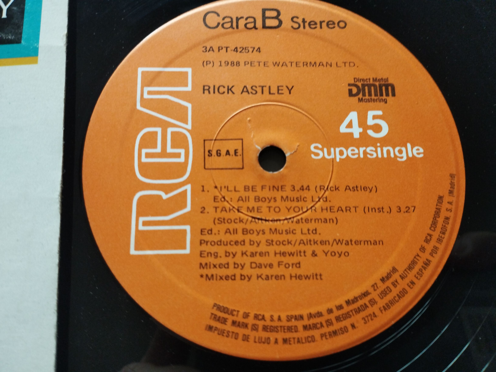 Rick Astley Take Me To Your Heart 1988 Rca - Maxi LP vinile 12 " VG/G+ Am Item image 2