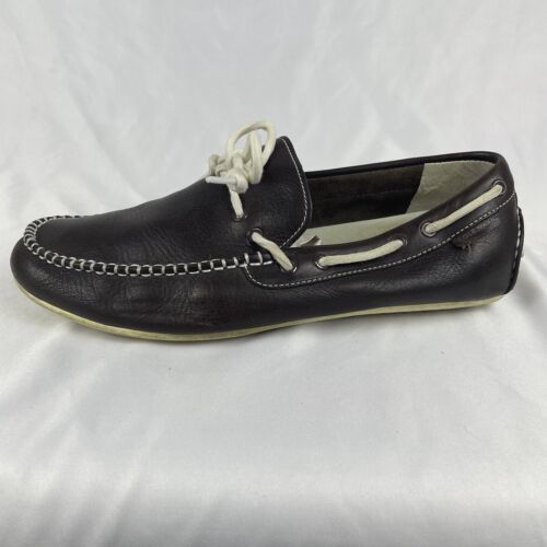 Primary image for Cole Haan Men's Size 9.5 Brown Leather Grand OS Laced Driving Loafers Shoes