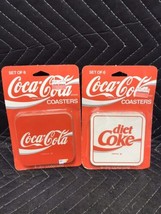 Vintage Coca Cola And Diet Coke Coasters 2 Sets Of 6 New Old Stock NOS - $9.90