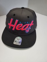 Miami Heat Hat Cap NBA Hardwood Classics Pink/Black Fitted Hat - £13.93 GBP