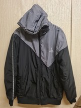 LE COQ SPORTIF Black/grey Outdoor Jacket Mens Size Large Hood Express Shipping - £21.74 GBP
