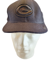 Green Packers NFL Headwear Reebok Black With Black Logo Size 7 3/8 - £15.98 GBP