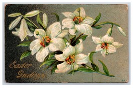 Easter Greetings Star Of David Flowers Embossed Unused DB Postcard  H27 - £2.93 GBP