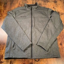 The North Face Mens Medium Soft Shell Full Zip Jacket Gray Lined Windwall Coat - $34.65