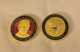 Trump Coin Challenge President Inaugural Eagle Seal Gold Enamel Republican Gop - £8.12 GBP