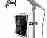 Metal Ipad Mic Stand Holder, 360 Swivel Tilt Microphone Stand Phone Hold... - £39.03 GBP