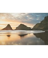 Tom Adams Photography Sunset Beach Heceta Head Haystack Rocks Oregon Art... - £42.81 GBP