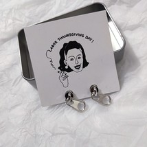 Zipper Earrings  for Women Personality Creative Stud Earrings Cross Stud Earings - £10.50 GBP