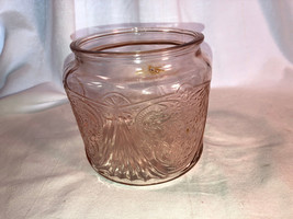 Pink Royal Lace Cookie Jar No Lid Depression Glass - $14.99