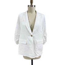 Anne Klein White Linen-Blend Blazer Jacket M NWT $139 MSRP - $64.35