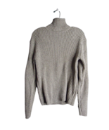 Gap Turtleneck Ribbed Sweater Women Medium Gray Academia Vintage Y2K 2000s - £23.25 GBP