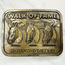 Vintage Hollywood Park Walk of Fame Horse Racing 1980 Belt Buckle - $19.79
