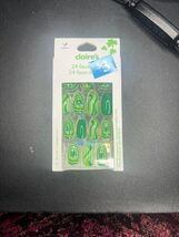 Claire's Faux false nails Shamrock clover St. Patricks day green Short B... - $7.92
