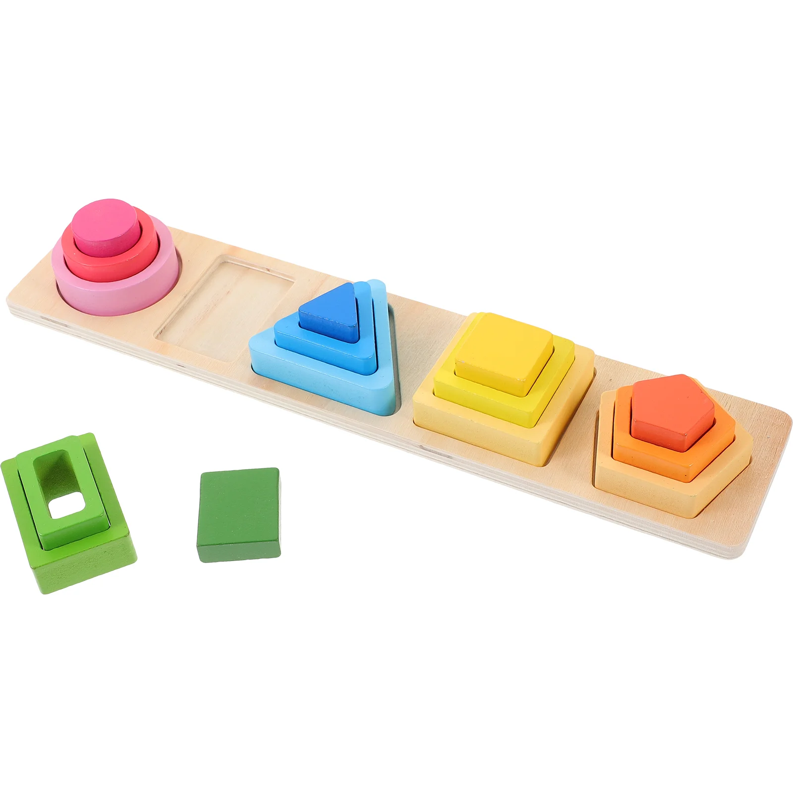Puzzle Toy Wooden Block Toys Kids Cognitive Children Geometrical Sorting - £11.16 GBP