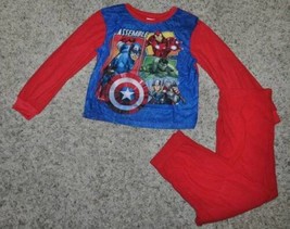 Boys Pajamas Marvel Avengers 2 Pc Long Sleeve Shirt Pants Fleece Winter-... - $13.86